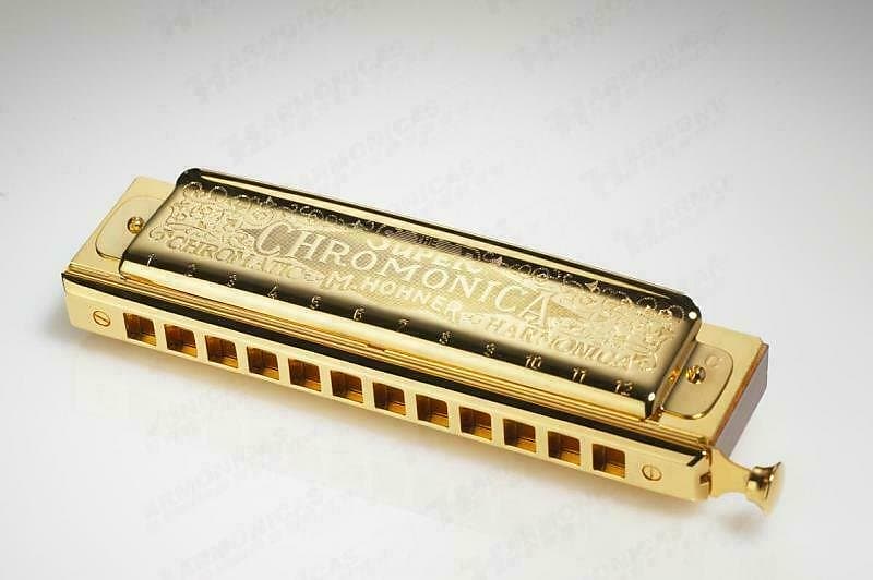 New Hohner Super Chromonica Gold Chromatic Harmonica Key of C | Reverb