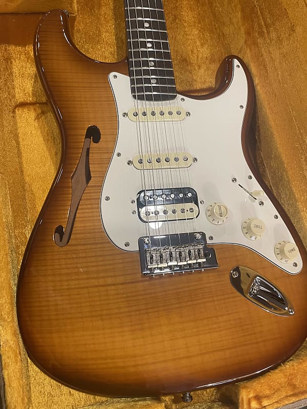 Fender Rarities Flame Top Thinline Stratocaster HSS w/ Rosewood ...