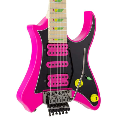 Traveler Guitar V88X Vaibrant Deluxe Electric Travel Guitar (Hot Pink) image 3