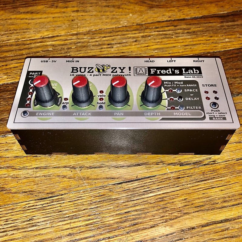 Fred's Lab Buzzzy! 2019 digital polysynth (16 voice, 4 part Fred's Lab Buzzzy! 2019 digital polysynth (16 voice, 4 part