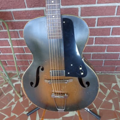 1930's Regal Archtop Guitar - Bacon & Day  Acoustic Electric - Unique Carved Spruce Top image 1