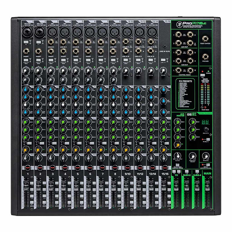 Mackie ProFX16v3 16-Channel Professional Effects Mixer w/USB image 1