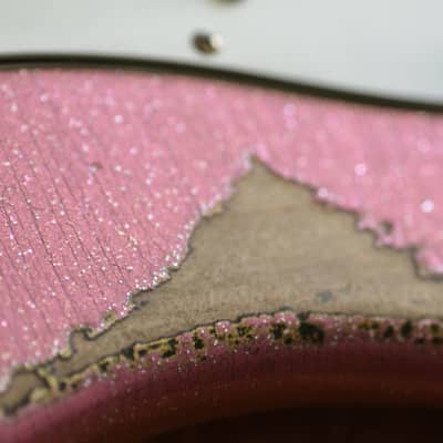 American Fender Custom Stratocaster Relic Nitro Faded Pink Sparkle image 7
