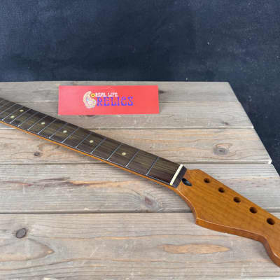 Real Life Relics Nitro Roasted Curly Flame Maple Stratocaster® Style Neck Rosewood 22 Stainless Steel Frets SMRFSS #5