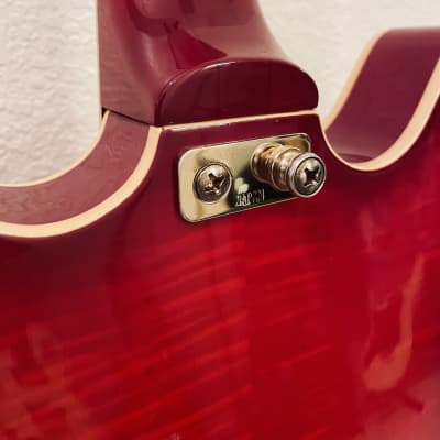 Ventura ES-335 Style  Semi Hollow Flame Maple 3 Piece Maple Neck OHSC 1973-74 - Trans Red image 18