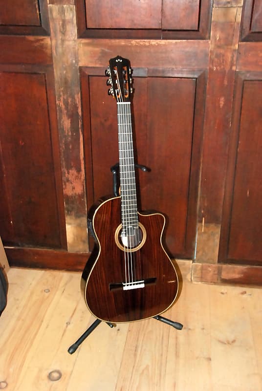 Cordoba Fusion 12 Rose Nylon String Classical Acoustic-Electric Guitar w/  Gig Bag