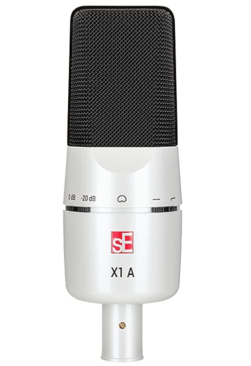 SE Electronics SE X1-A-WHT X1 Series Condenser Microphone and Clip. White image 1