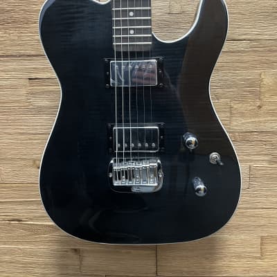 G&L Tribute Series ASAT Deluxe Carved Top Guitar * B- stock- Blem* w/Rosewood Fretboard - Trans Black image 6