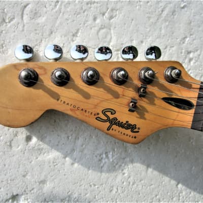 Fender "Left hand" Squier  Stratocaster, 1997, Korea, Black, Gig Bag image 2