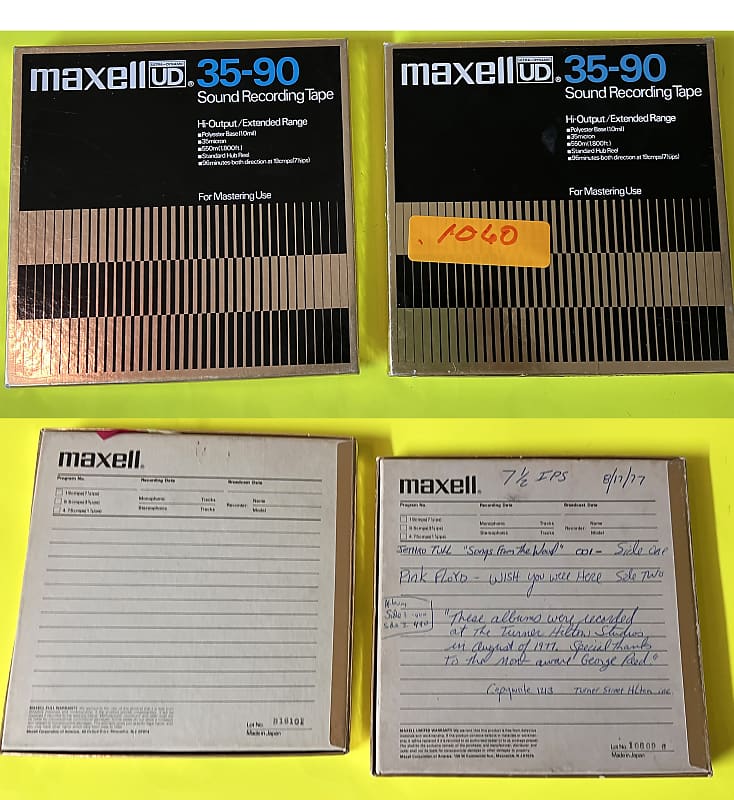 Maxell 7&quot; Tape reel rock recorded from Master  			