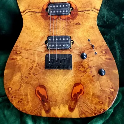 SJ Custom Guitars  Telecaster quilted mango top, one piece mahogany back, gotoh tuners, quantum pickups image 1