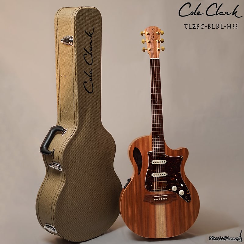 Cole Clark Tl2ec-blbl-hss Thinline True Hybrid Natural Acoustic Electric  Guitar