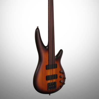 Ibanez SRF700 Portamento Fretless Electric Bass - Brown Burst Flat image 5