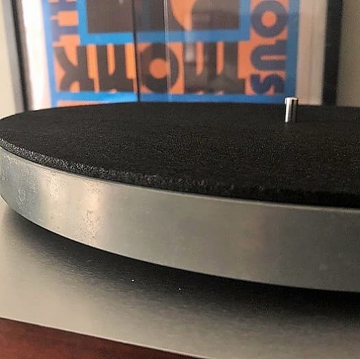 Black Felt Turntable Mat - LP Slipmat  			