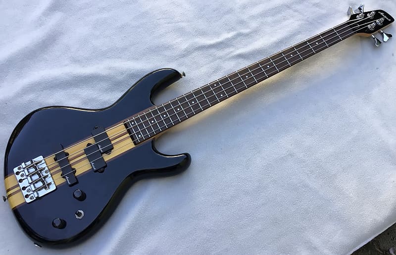 1989 Aria Pro II ASB-60 Integra Series Neckthrough Bass (Black