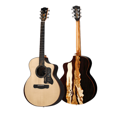 Merida Extrema Hormone cutaway solid Spruce/Mohagony/poplar Burl 