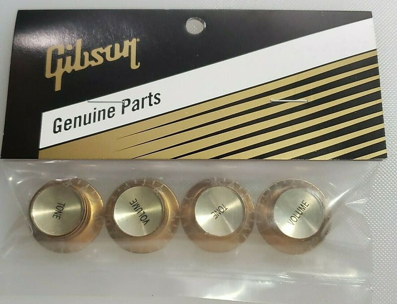 GIBSON Gold Knob Gold Insert Top Hat Knob Set / Les Paul / Reverb