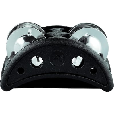 MEINL Compact Foot Tambourine with Steel Jingles Black image 1