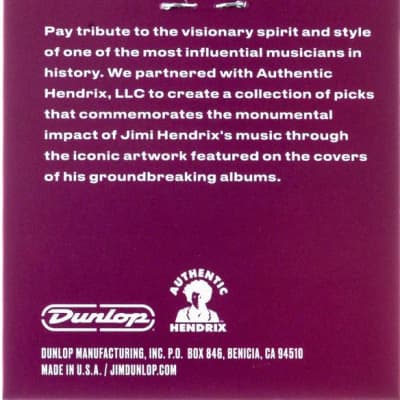 Dunlop Jimi Hendrix Guitar Picks Electric Ladyland Medium 6-Picks image 3