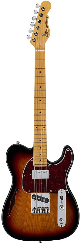 G&L Tribute ASAT Classic Bluesboy Semi-Hollow Electric Guitar 3-Tone Sunburst with Maple Fretboard image 1