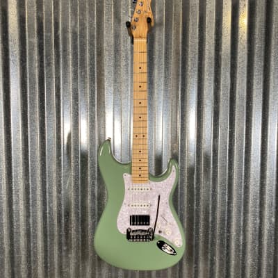 G&L USA 2022 Fullerton Deluxe Legacy HB Matcha Green Guitar & Bag #8084 Used image 2