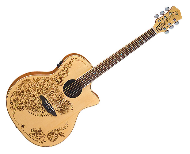 Luna Henna Oasis Spruce Acoustic-Electric Guitar Natural image 1