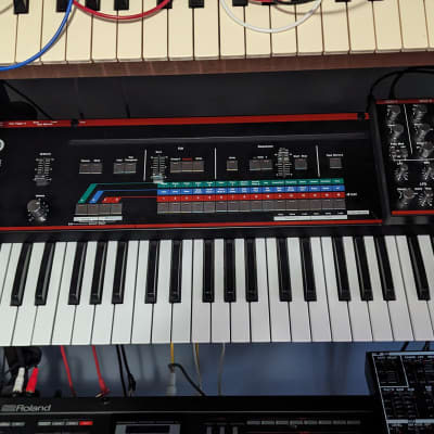 Roland JX-3P 61-Key Programmable Preset Polyphonic Synthesizer with PG-200 Programmer 1983 - 1985 - Black
