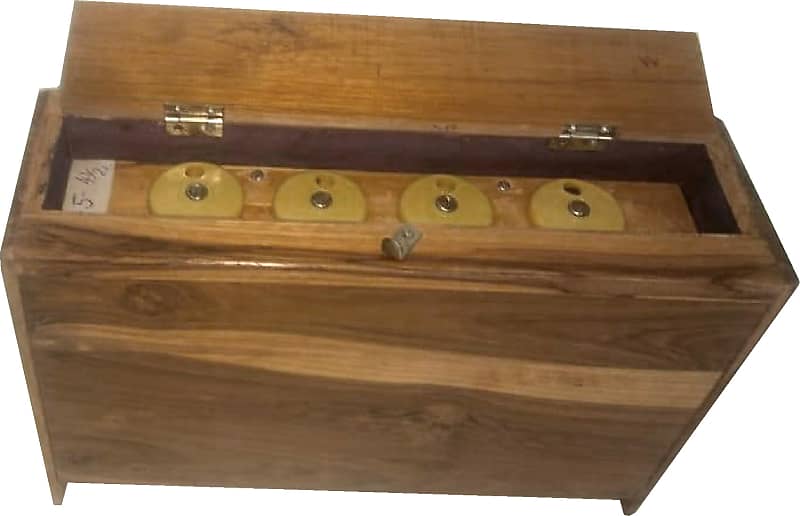 Classic Top Controls Indian Shruti Box, Full Teak Wood, 440 Hz