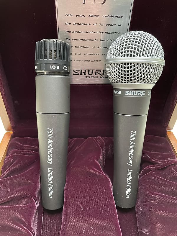 Shure 75th Anniversary - Special Edition SM57 and SM58 in Presentation Case