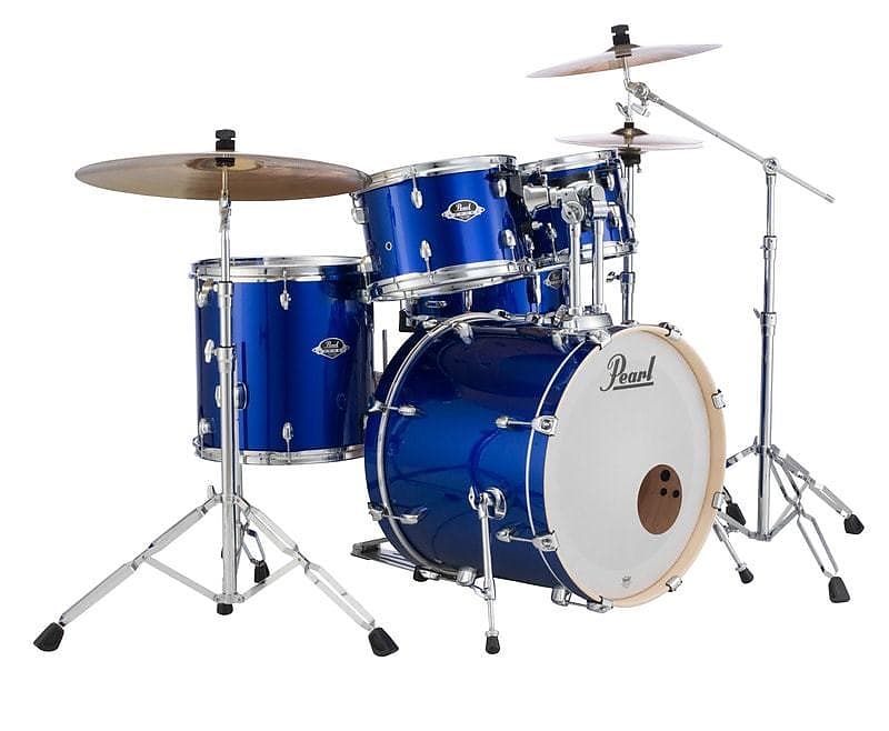 EXX705N/C717 Pearl Export 5pc Drum Set w/Hardware Pack HIGH VOLTAGE BLUE image 1