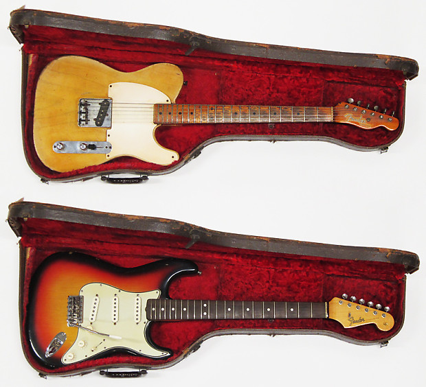 Fender Style Poodle Case Brown Red Telecaster Stratocaster