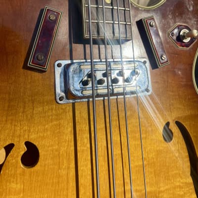 1966 Harmony H-27 Bass Guitar USA W/VIDEO image 5