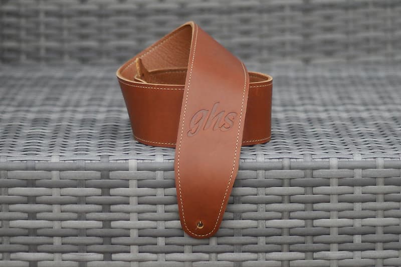 GHS Ball Glove Leather Guitar Strap brown Reverb