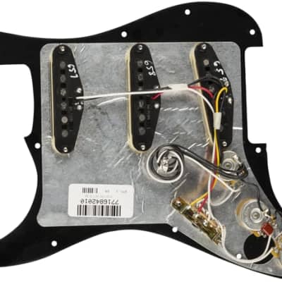 Fender Pre-Wired Strat Pickguard Tex-Mex SSS Black 11 Hole image 2