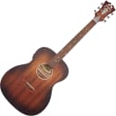 D'Angelico Electro Acoustic 6 String Solid-Body Electric Guitar, Right, Aged Mahogany (DAPLSOMAGDCP)
