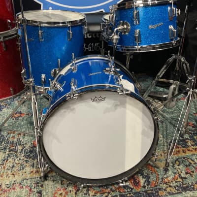 Rogers, Holiday "Headliner" 20,12,16 Dayton 3-Piece Set 1964 - Sparkling Blue Pearl image 3