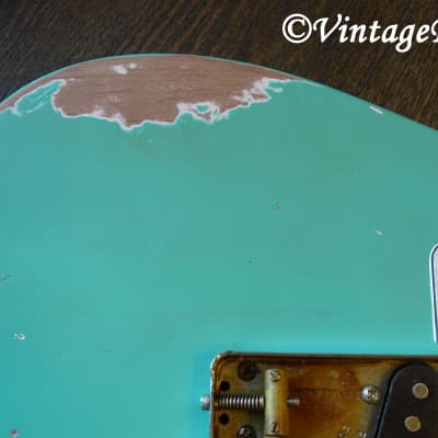 aged RELIC nitro Telecaster ALDER loaded body Seafoam Green Fender '64 Pickups bridge image 11