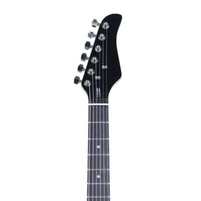 Lightning Style Electric Guitar with Power Cord/Strap/Bag/Plectrums Black & White image 7