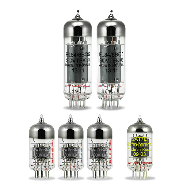 Sovtek/EH Tube Kit For Epiphone Galaxie 25 Amps EL84 12AX7WA Reverb