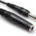 Hosa HPE-325 Headphone Extension Cable 1/4 Inch TRS to 1/4 Inch TRS 25 Foot
