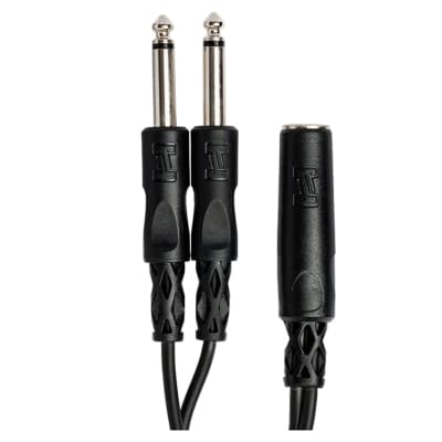 HOSA YPP-106 Y Cable 1/4 in TSF to Dual 1/4 in TS image 3