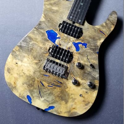 T's Guitars DST-Pro24 Custom Natural【Buckeye Burl w/Resin / Ash】Japanese Handmade Brand image 1
