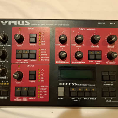 Access Virus A Desktop l Synthesizer 2000s - Black / Red image 3