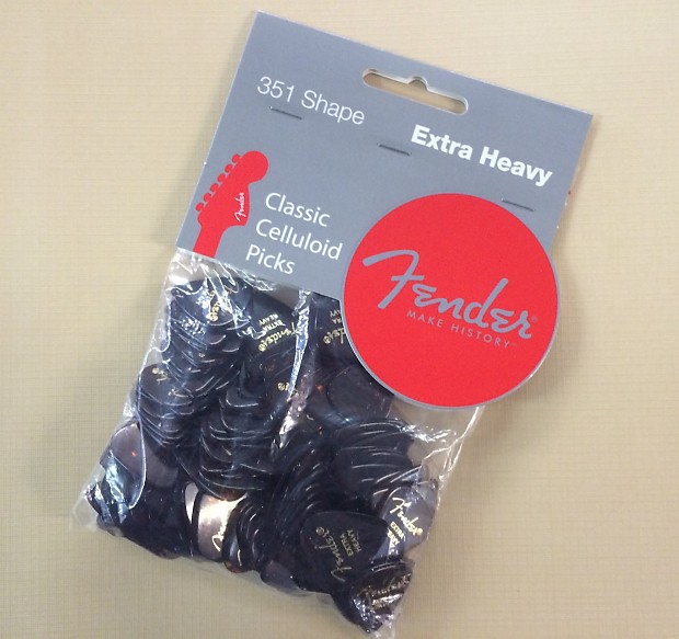 Fender 351 Premium Celluloid Extra Heavy Guitar Picks Qt. 144