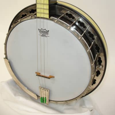 Vintage 20's May Bell Queen 4-String Tenor Banjo w/ Case image 4