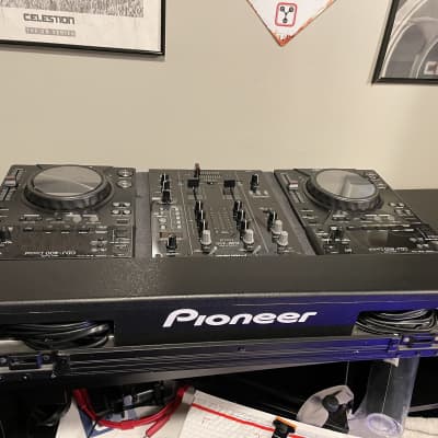 Pioneer DJ DJM-400 & CDJ-400 Pair Limited Black Blue + Custom Case