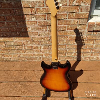Harmony H802 Double Cut Solid Body 1960's Re-issue Desert Burst image 11