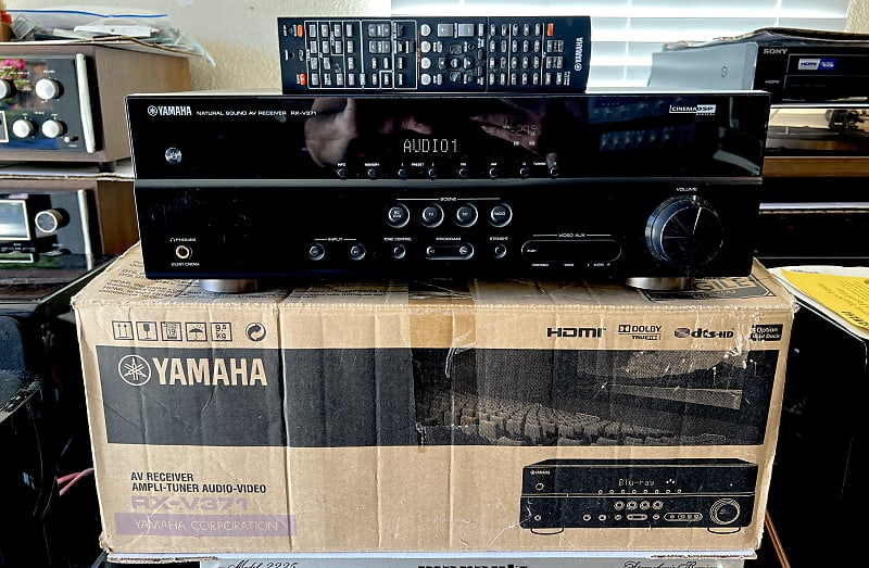 Yamaha RX-V371 AV Receiver HDMI 5.1 popular Channel Stereo System Bundle with Remote.