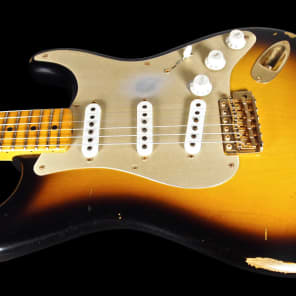 2015 Fender Stratocaster 1956 Custom Shop Relic 56 Strat 2-Tone Sunburst image 2