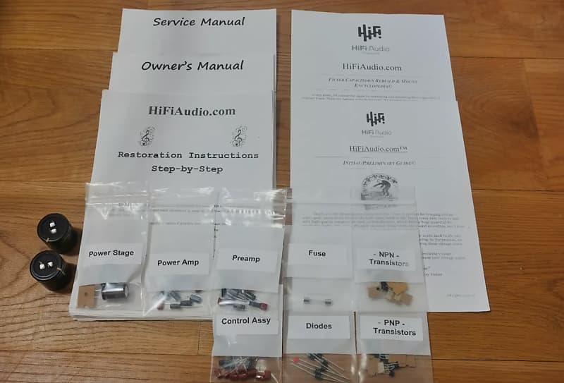 KLH model 16 restoration kit filter capacitor repair rebuild fix  			